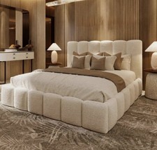 Teddy Boucle Fabric Bed Frame