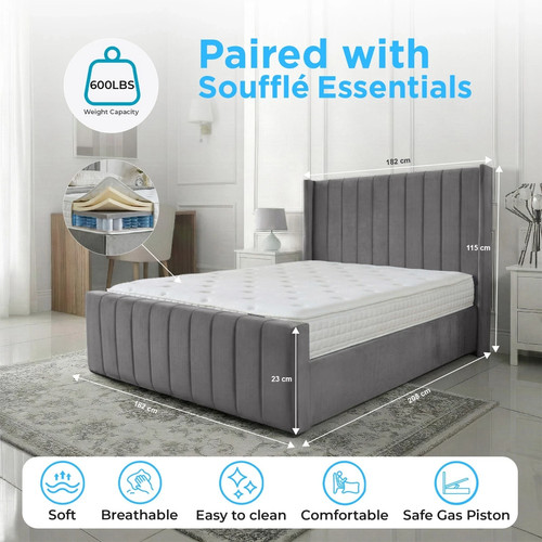 Ottoman storage panel wing - storage, bed
