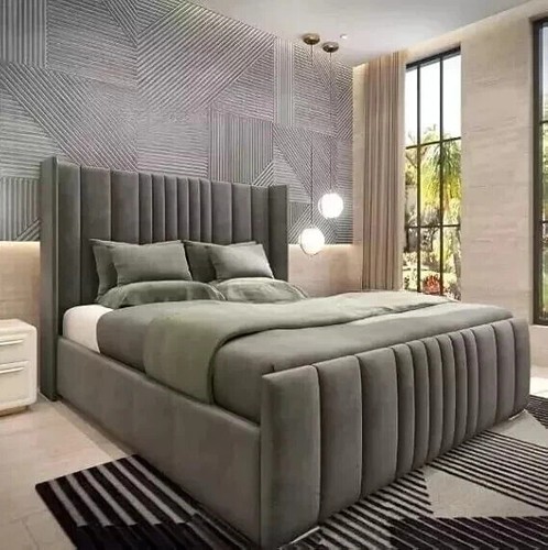 Ottoman bed winged - winged, plush
