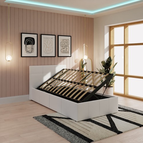 Side lift 3ft ottoman bed - side,