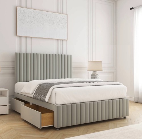 Plush divan bed - set, with