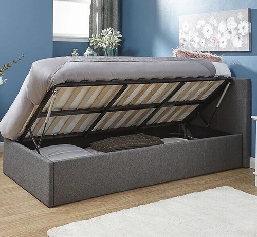 Side lift 3ft ottoman bed - up,