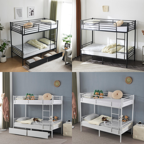 Metal single bunk beds - metal,