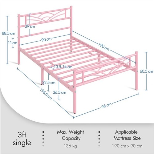 3ft single bed frame - bed, mattress